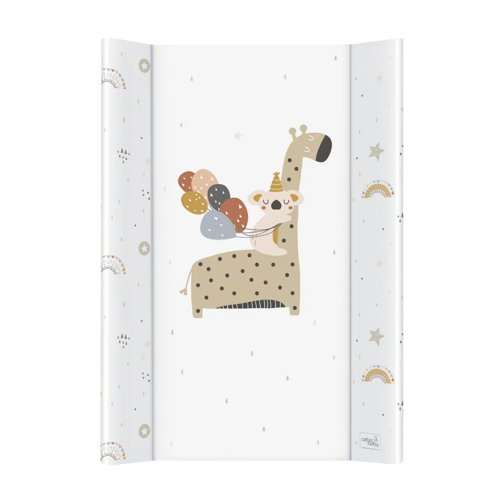 CEBA Podložka prebaľovacia 2-hranná s pevnou doskou (50x80) Comfort Giraffe 1×1 ks