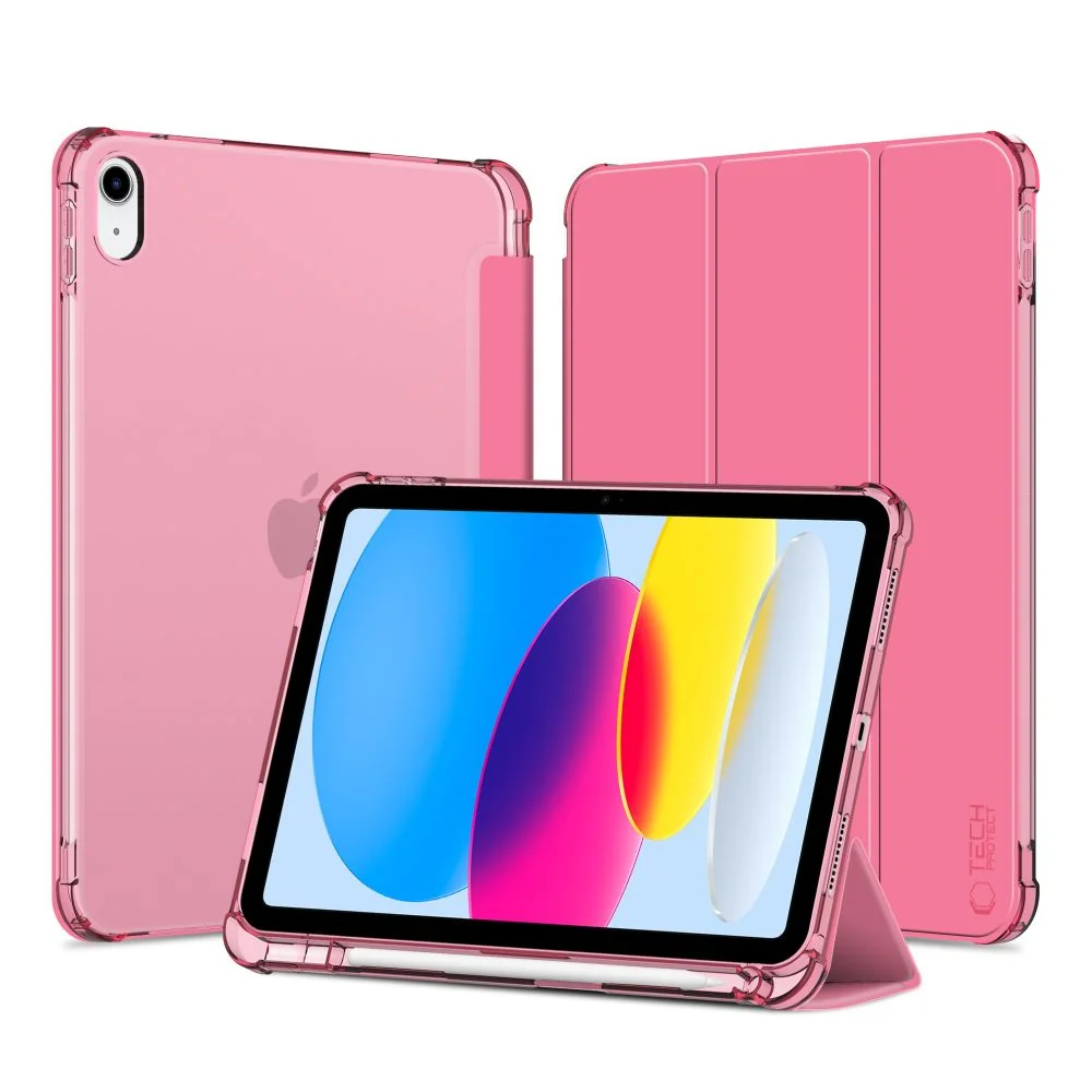 Tech-Protect SC Pen Hybrid puzdro na iPad 10.9'' 10gen 2022, ružové/pr iesvitné