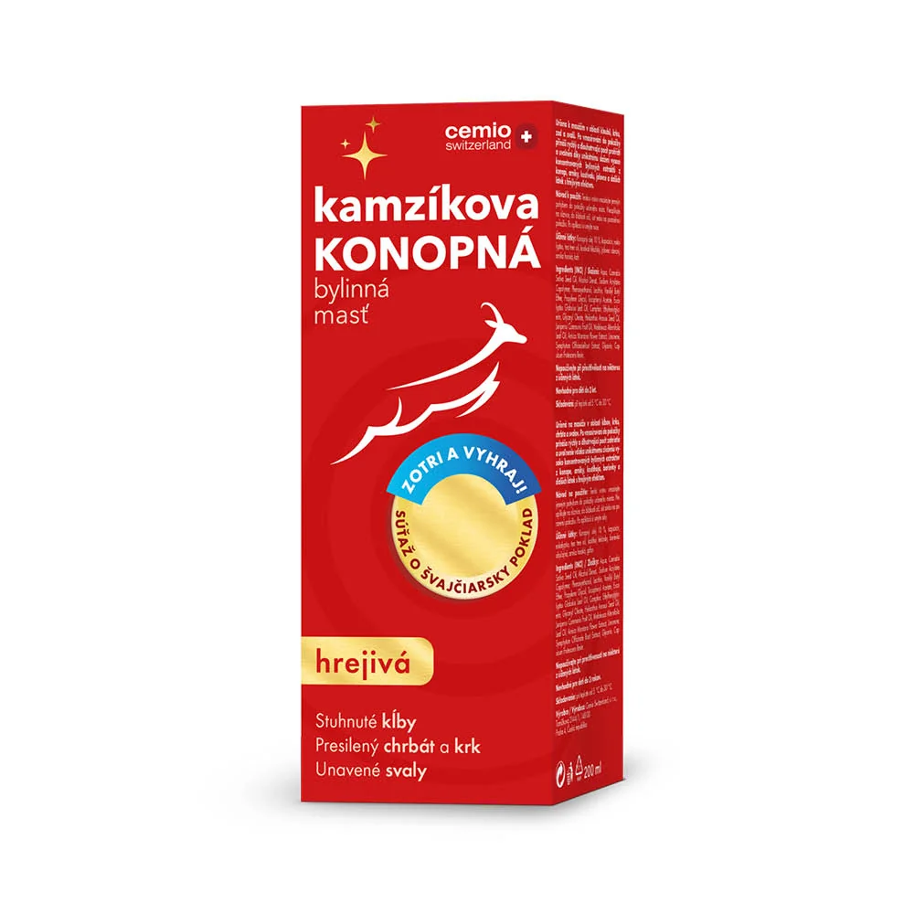 Cemio Kamzíkova konopná masť hrejivá 200 ml