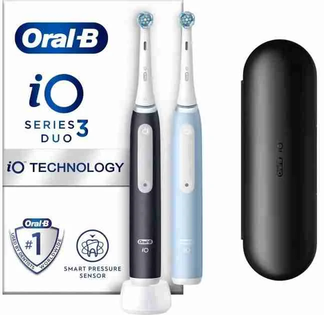 Oral B EK Duo iO Series 3 Black&Blue 1×1 set, balenie elektrických zubných kefiek