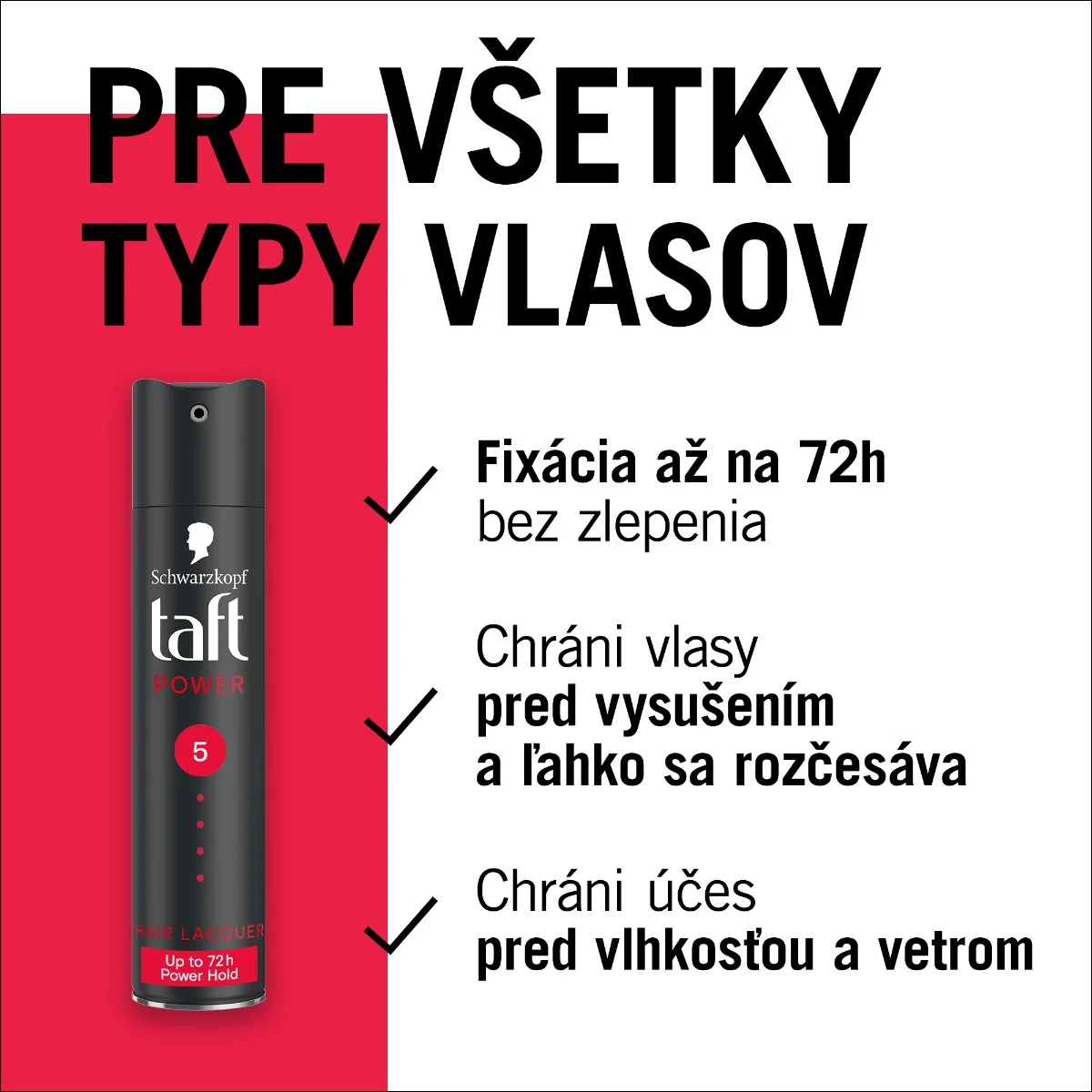 Schwarzkopf Taft Power Caffeine lak na vlasy 1×400 ml, lak na vlasy