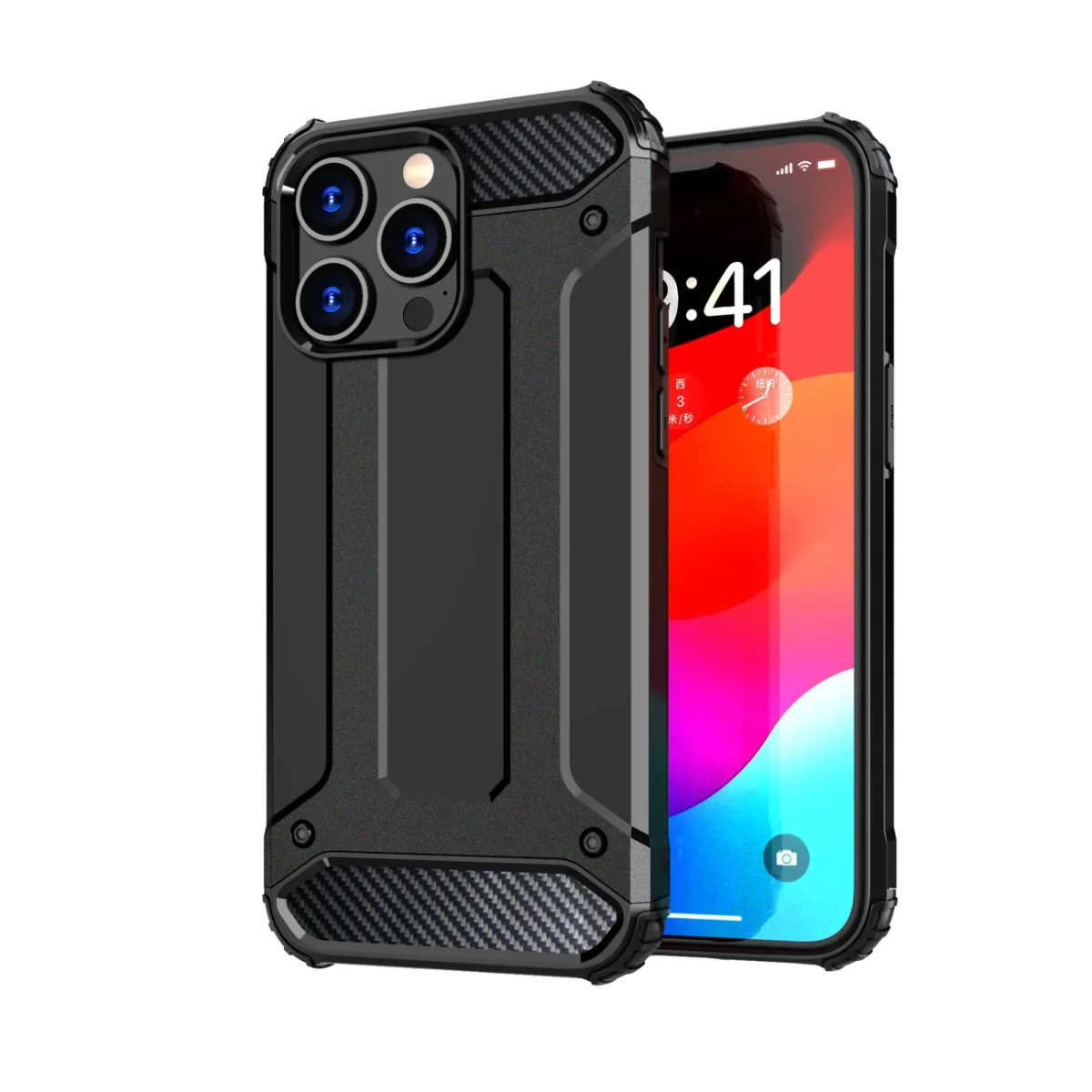 MG Hybrid Armor kryt na iPhone 15 Pro, čierny 