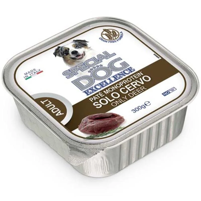 MONGE SPECIAL DOG EXCELLENCE pate MONOPROTEIN čisto jeleň 300g grain free vanička