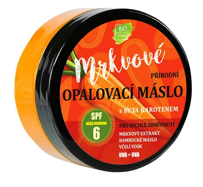 VIVACO SUN MRKVOVÉ opaľovacie maslo s betakaroténom SPF6