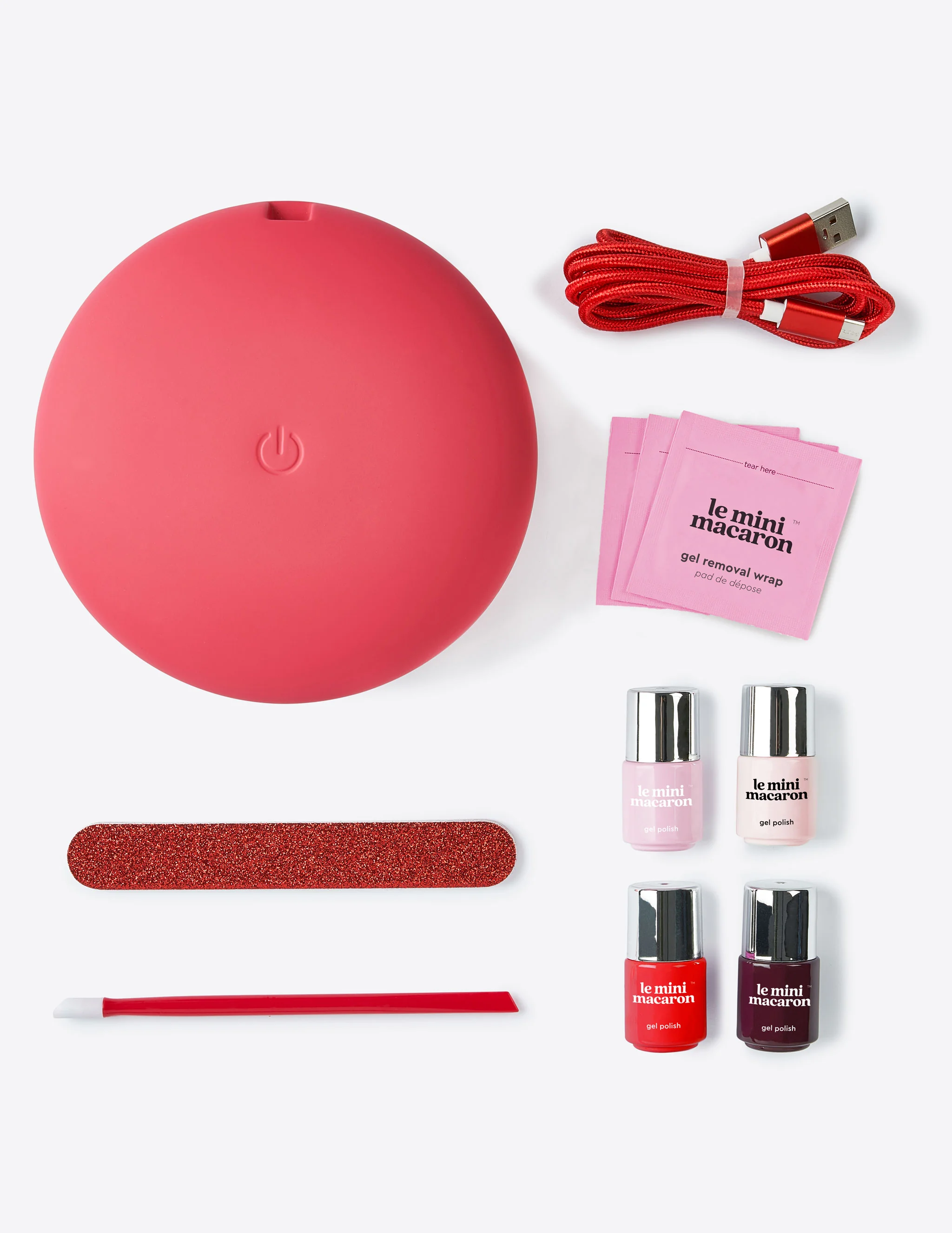 Le Mini Macaron Luxusný set na gélovú manikúru Maxi Rouge et moi 1×580 g, darčekový set