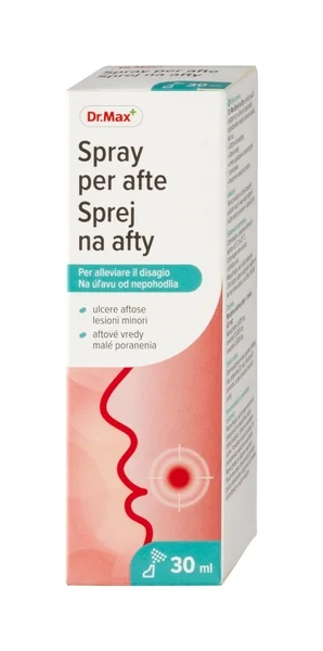 Dr. Max Sprej na afty 1×30 ml, sprej na afty malé poranenia v ústnej dutine