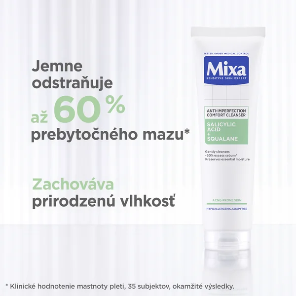 Mixa Anti-imperfection čistiaci gél 1×150 ml, čistiaci gél