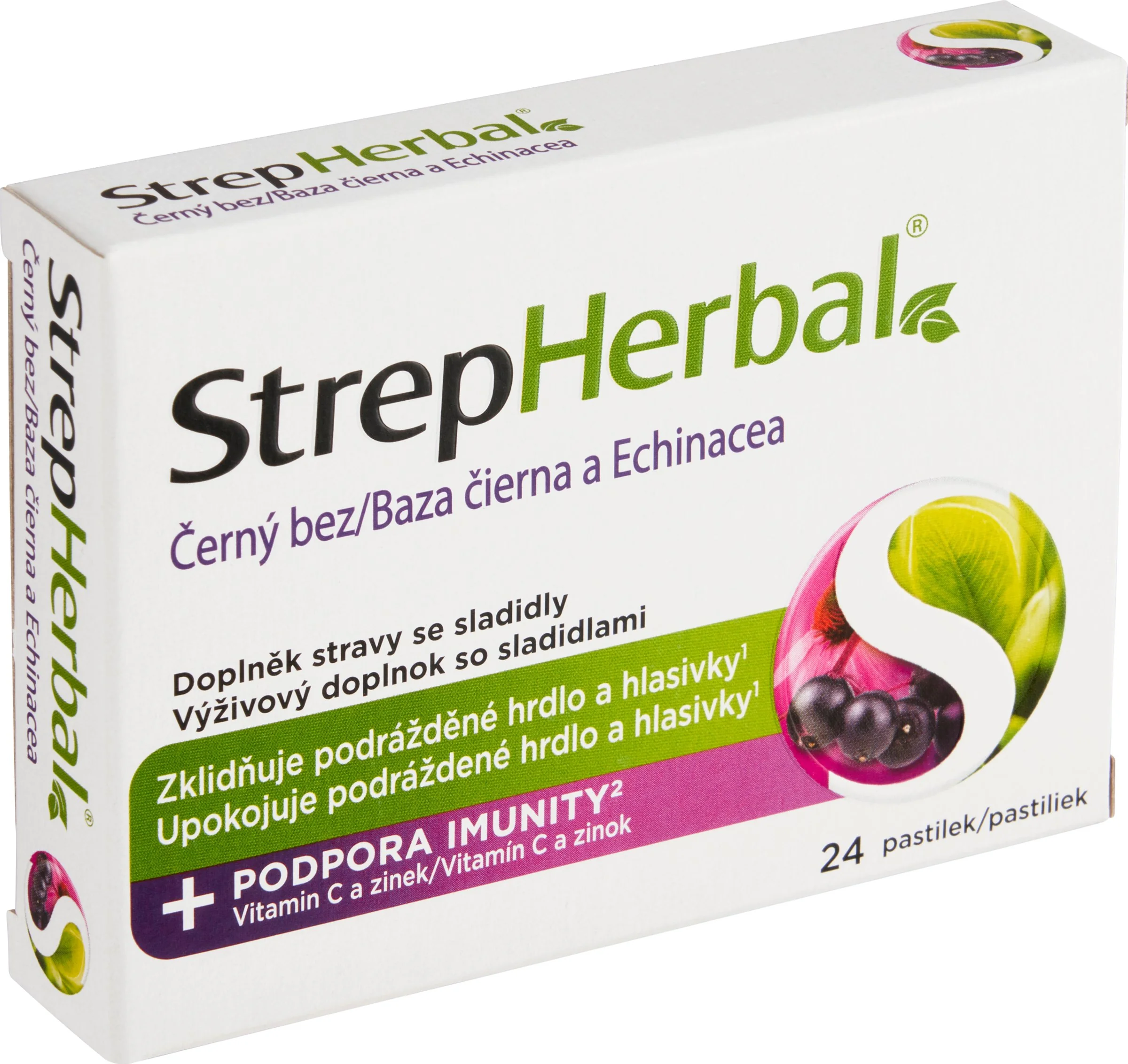 StrepHerbal Baza čierna a Echinacea 1×24 ks