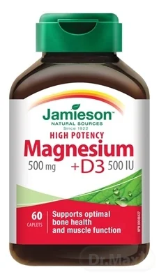 JAMIESON HORČÍK 500 mg S VITAMÍNOM D3 500 IU