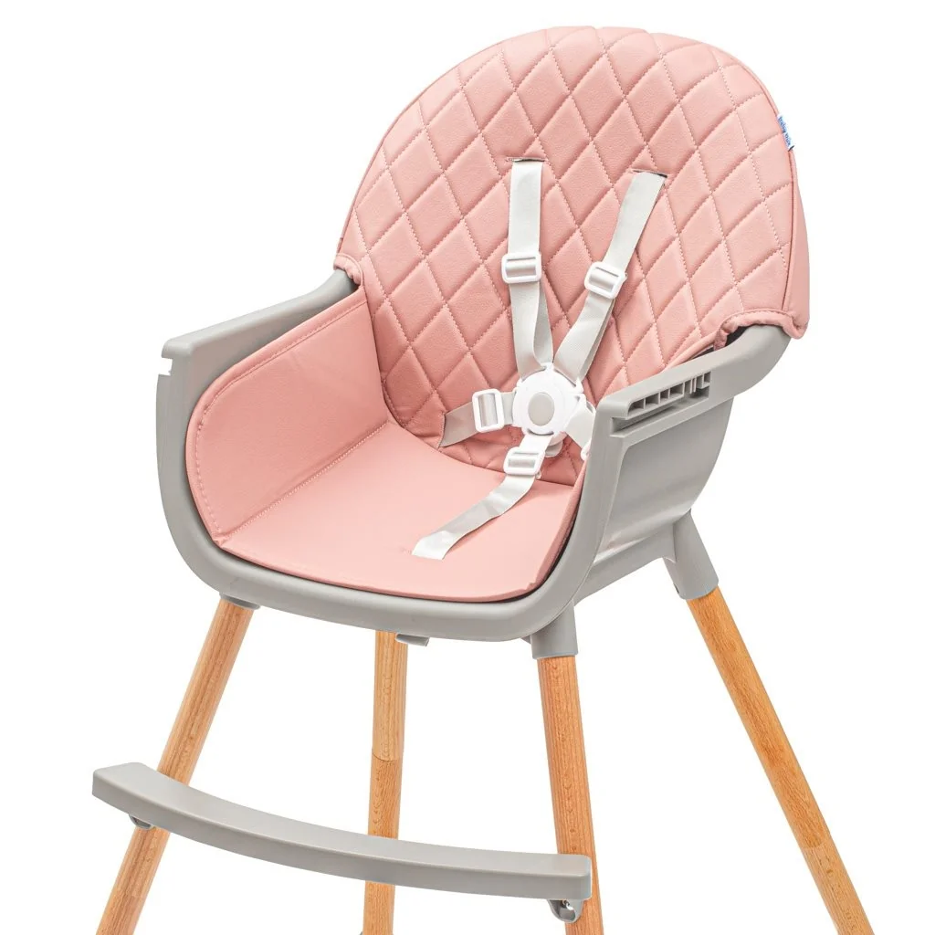 Jedálenská stolička Baby Mix Freja wooden dusty pink , 20C52921 