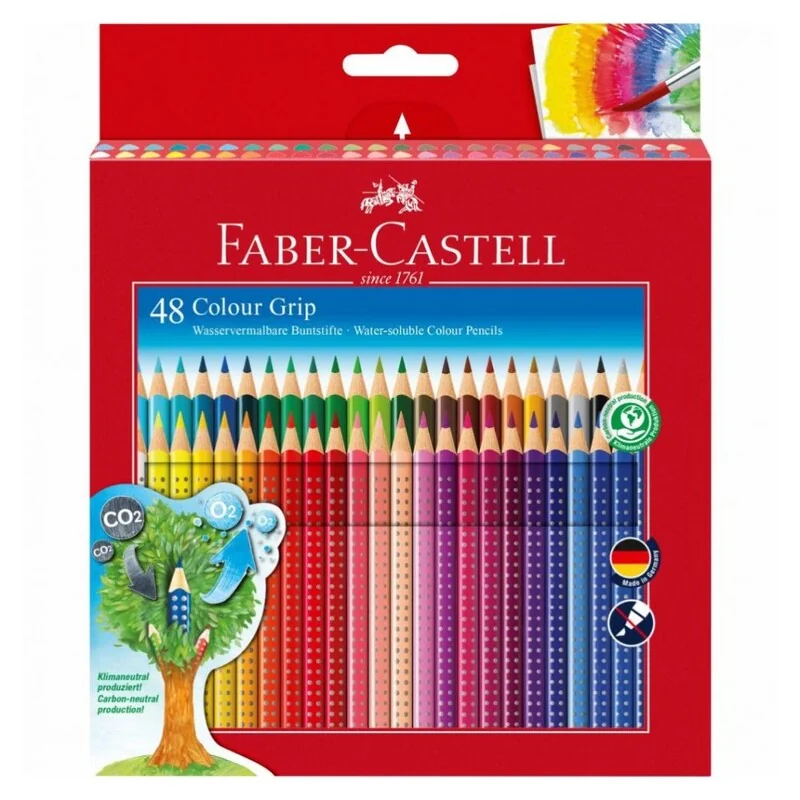 FABER CASTELL - Pastelky akvarelové Colour Grip sada 48 ks 