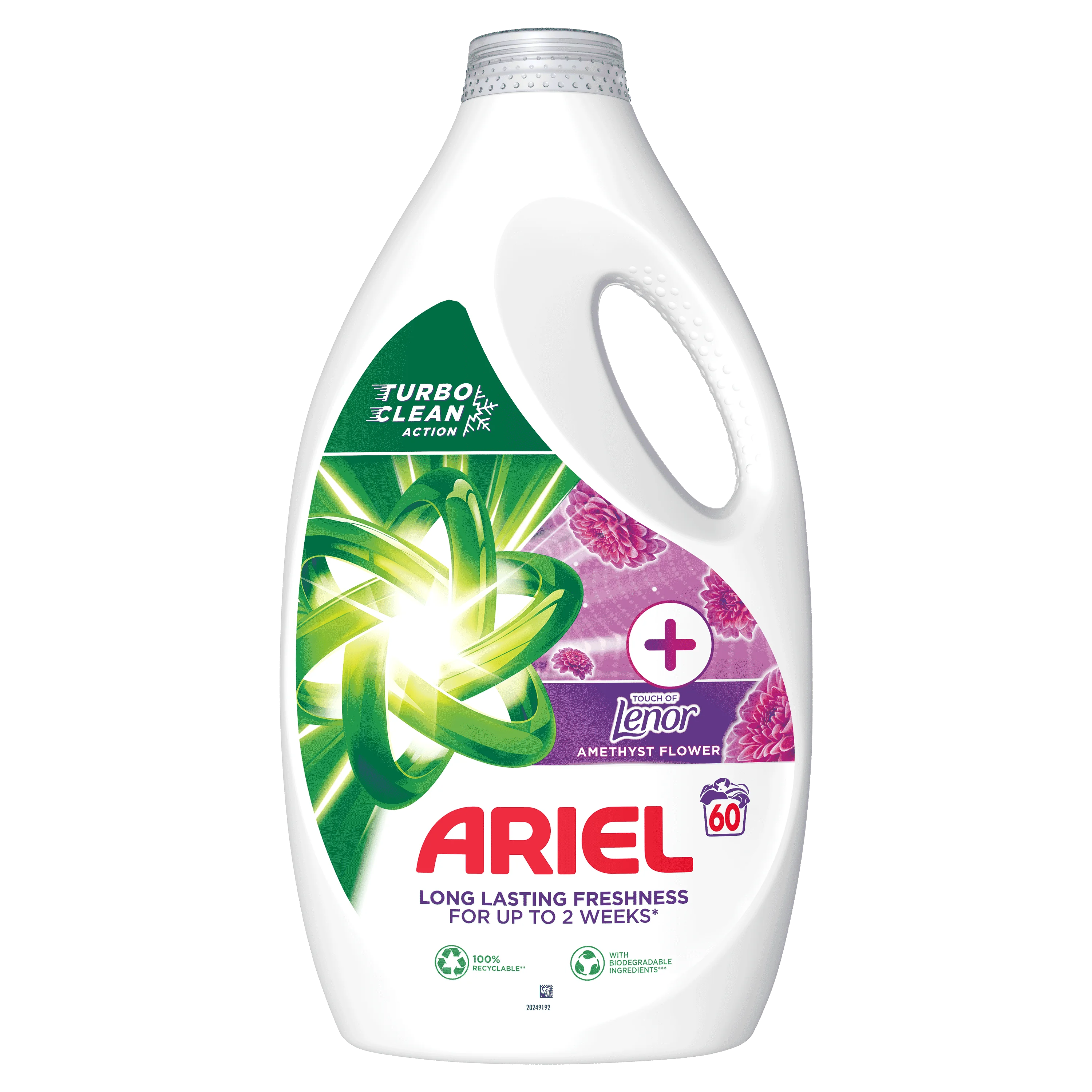 ARIEL TOUCH OF LENOR AMETHYST FLOWER GEL 3L/60PD