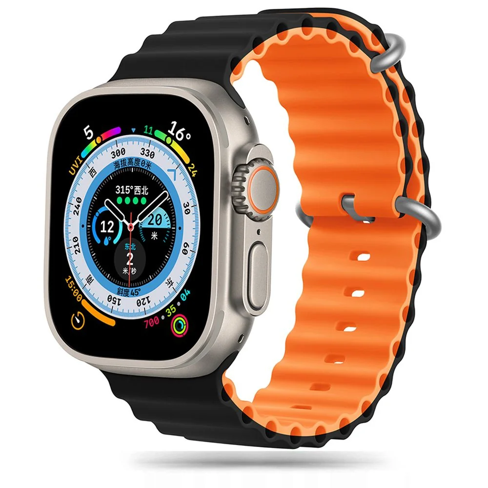 Tech-Protect Iconband Pro remienok na Apple Watch 42/44/45/49mm black/ orange