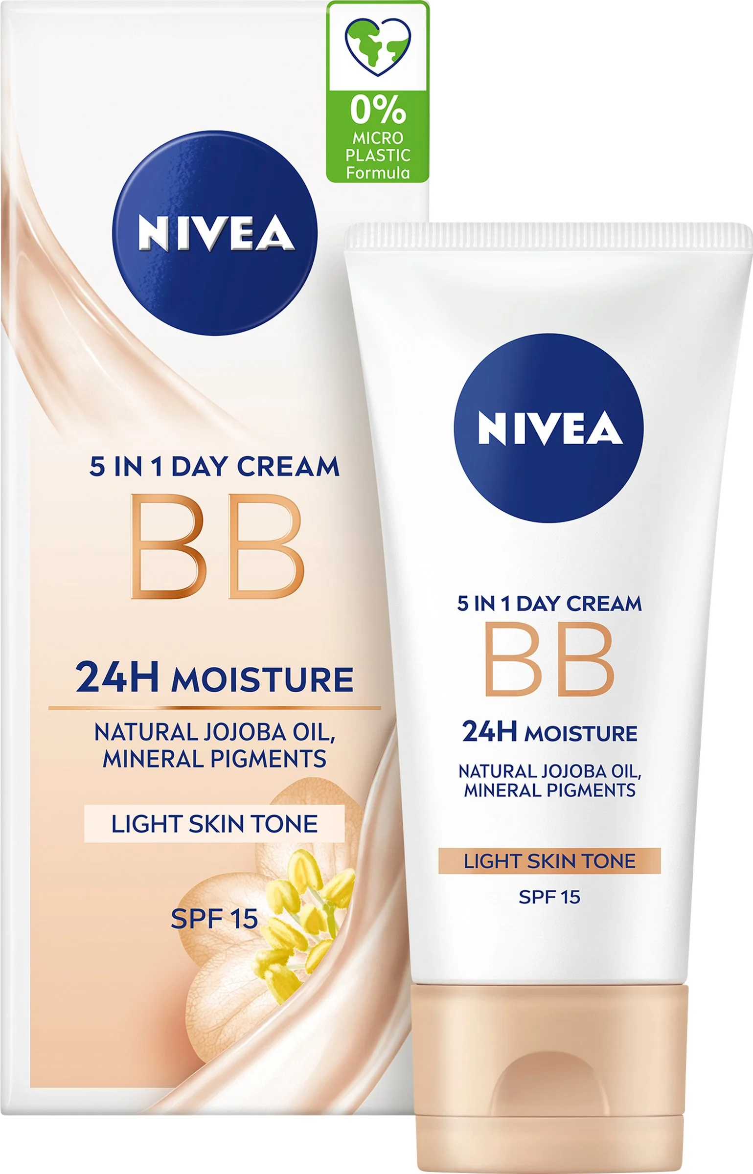 NIVEA Skrášľujúci hydratačný BB krém 5v1 svetlý 1×50 ml, svetlý BB krém