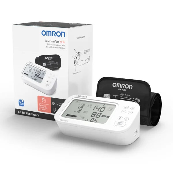 Tlakomer OMRON M6 Comfort AFib + adaptér 1×1 ks, tlakomer