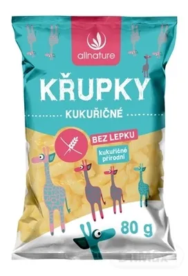 Allnature Kukuričné ​​Chrumky 80g 1×80 g, kukuričné chrumky