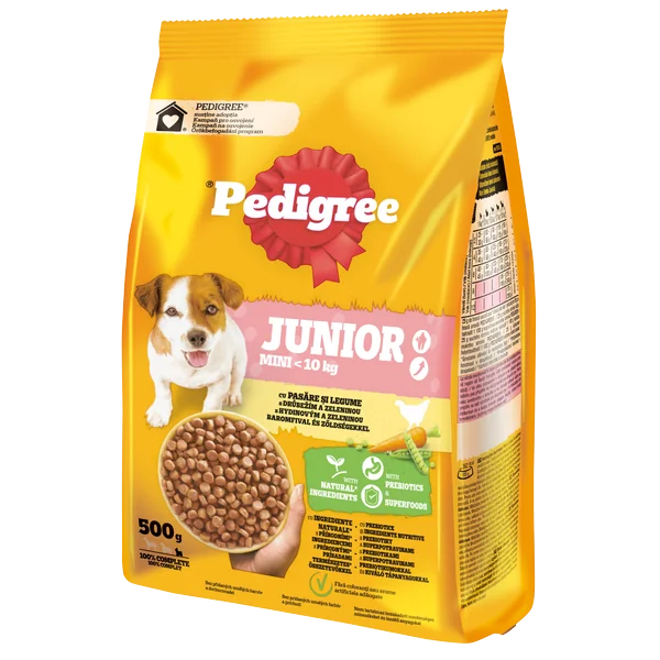 PEDIGREE granule Mini Junior hydina so zeleninou