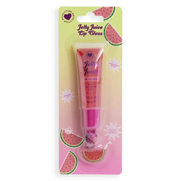 I♥Revolution, Jelly Juice Lip Tubes - Watermelon 1×10 ml, lesk na pery