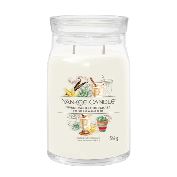 Yankee Candle - Signature veľká sviečka Sweet Vanilla Horchata