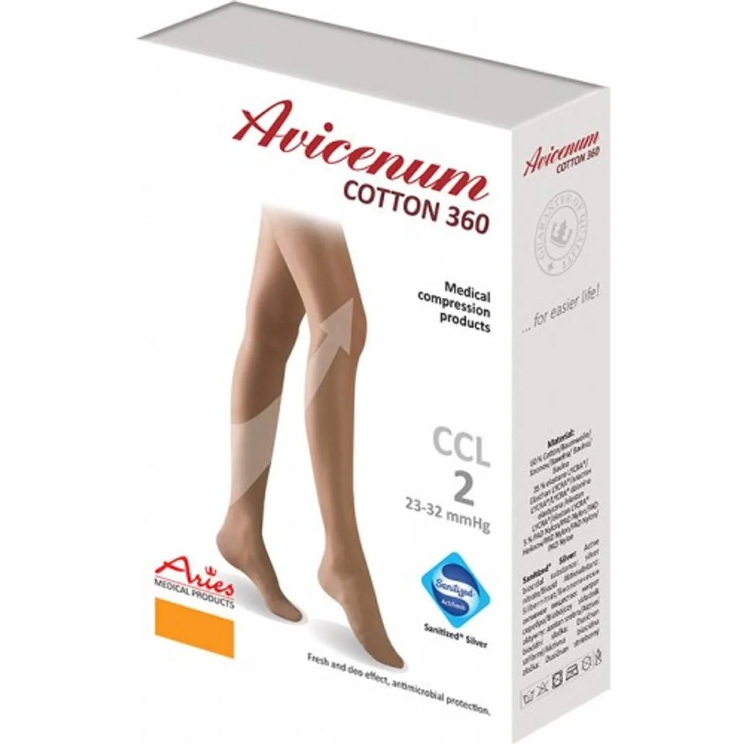 AVICENUM COTTON 360 DEN lýtkové podkolienky bez špice G83623 - Veľkosť S - long