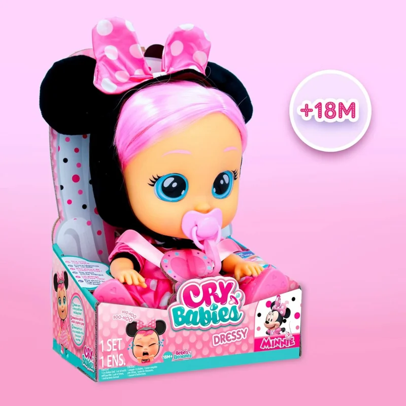 IMC Toys Cry Baby - Dressy Minnie - Bábika, 30 cm 