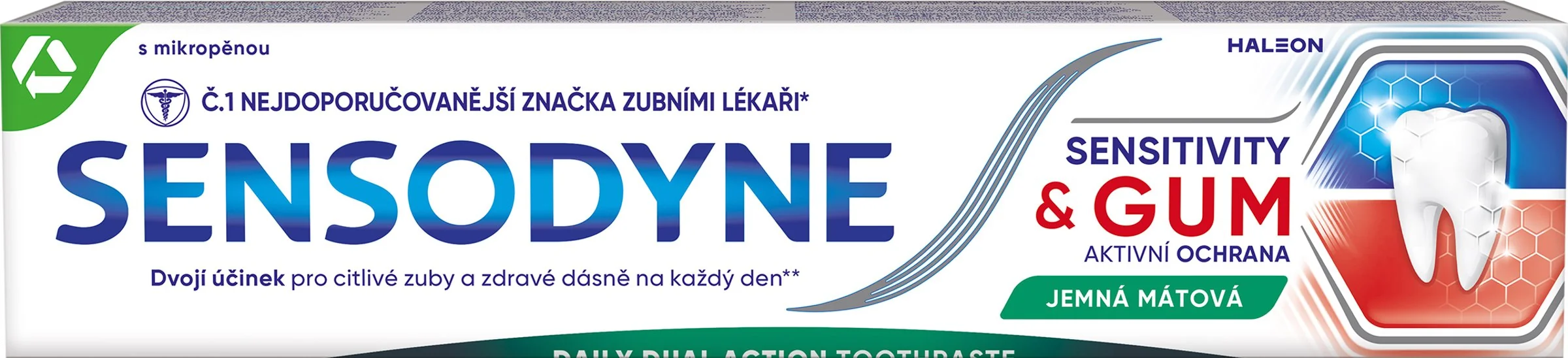 Sensodyne Sensitivity & Gum Jemná mätová zubná pasta