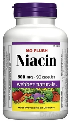 WEBBER NATURALS Niacin B3 500 mg nealergický! 1×90 cps, výživový doplnok