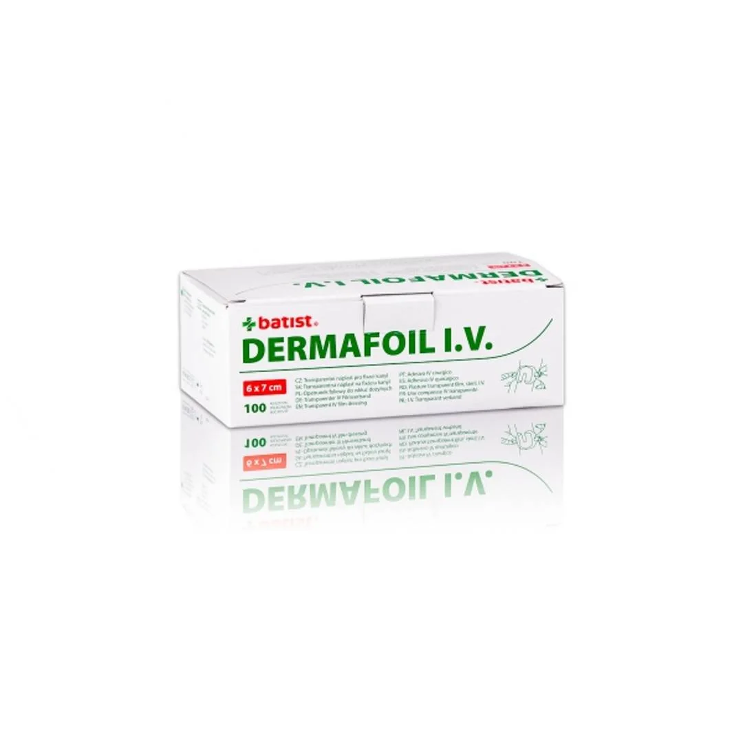 DERMAFOIL I.V. preväzová fólia s výrezom sterilná 6x7cm