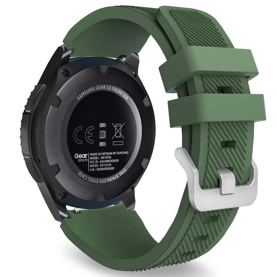 BStrap Silicone Sport remienok na Garmin Vivoactive 4 dark green