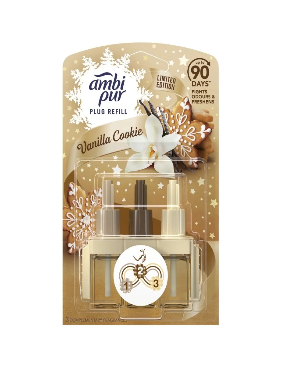 Ambi Pur náhradná náplň Vanilla Cookie 1×20 ml, náhradná náplň do osviežovača vzduchu