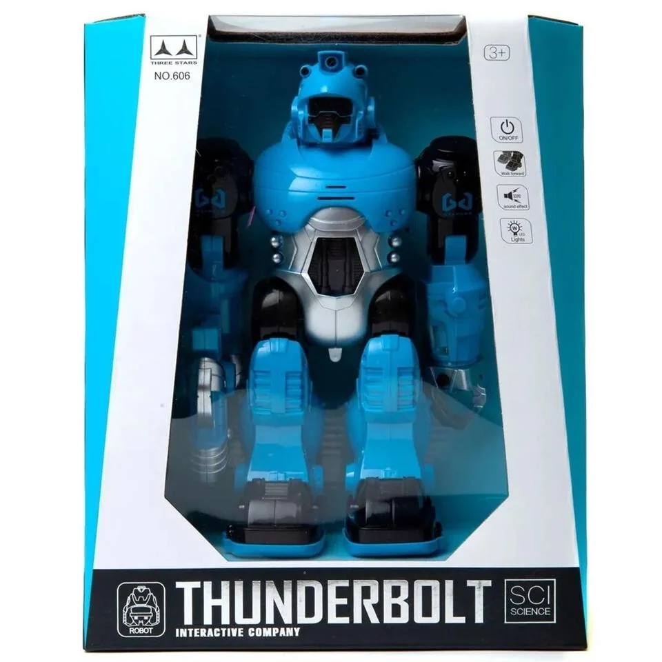 Robot Thunderbolt modrý s efektami 25cm 