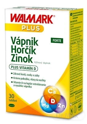 WALMARK Vápnik Horčík Zinok FORTE