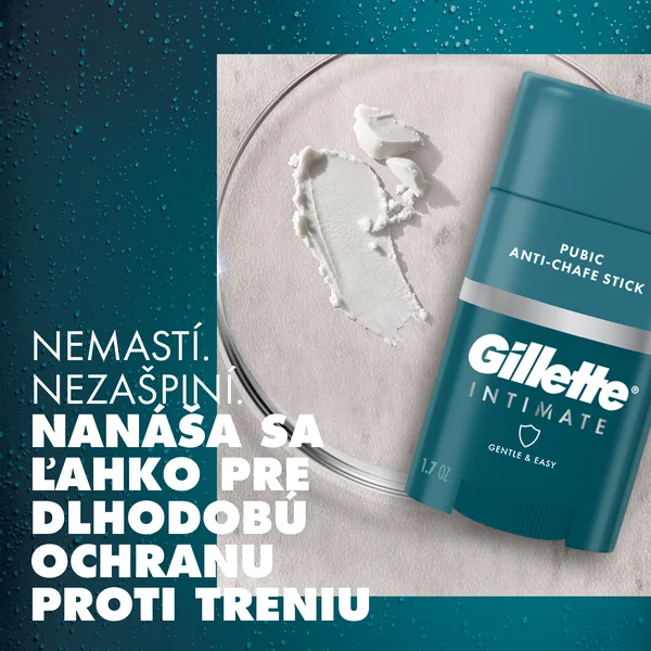 Gillette intímna tyčinka proti zapareninám 1×48 g, intímna tyčinka