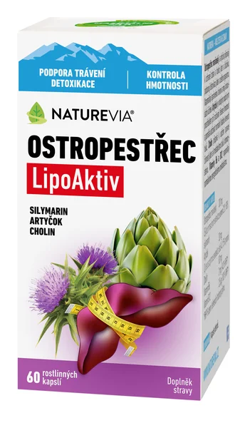 NATUREVIA PESTREC LipoAktiv 1×60 cps, výživový doplnok