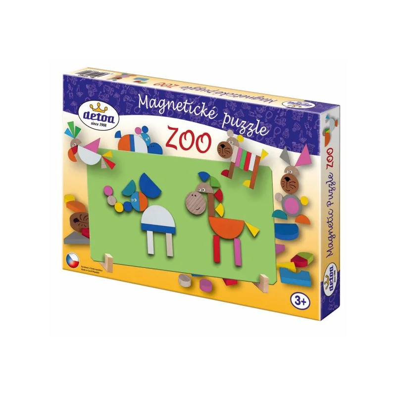 Detoa Magnetické puzzle ZOO v krabici 33x23x3,5cm 