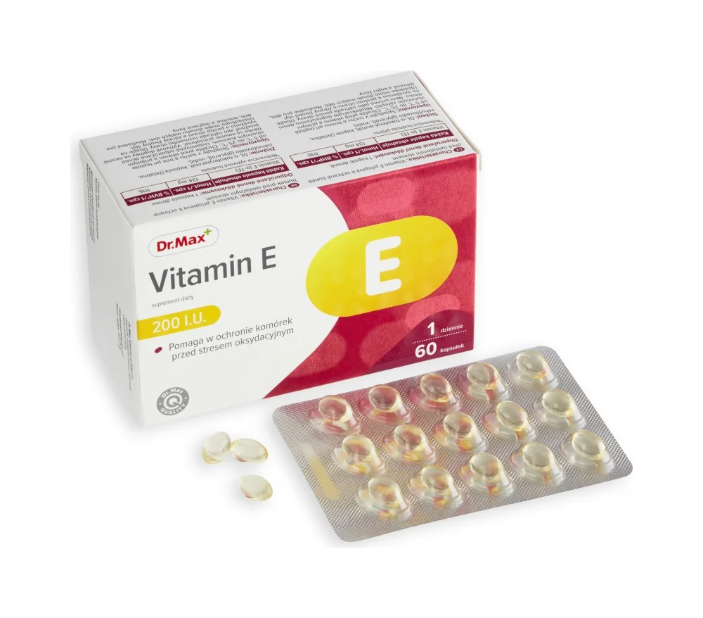 Dr. Max Vitamin E 200 I.U. 1×60 cps, výživový doplnok