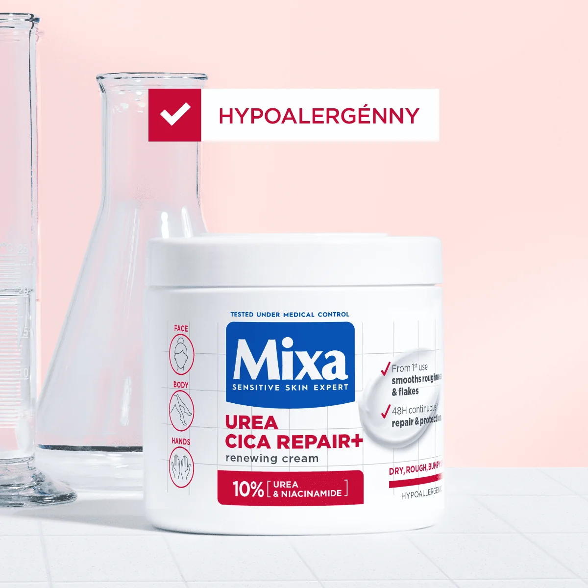 Mixa Urea Cica Repair+ regeneračná telová starostlivosť 1×400 ml, telový krém