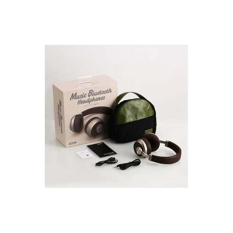 AA-1262 Remax RB-500HB HEADSET ( Brown ) Bluetooth slúchadlá, hnedé 