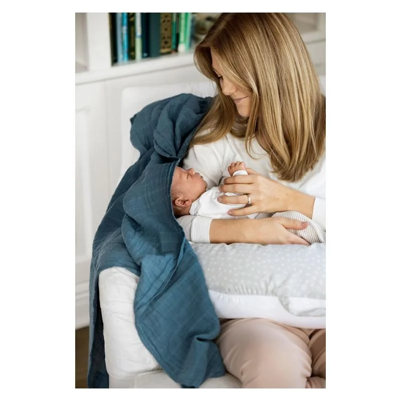 VINTER & BLOOM - Deka Single Muslin Organic Storm Blue 