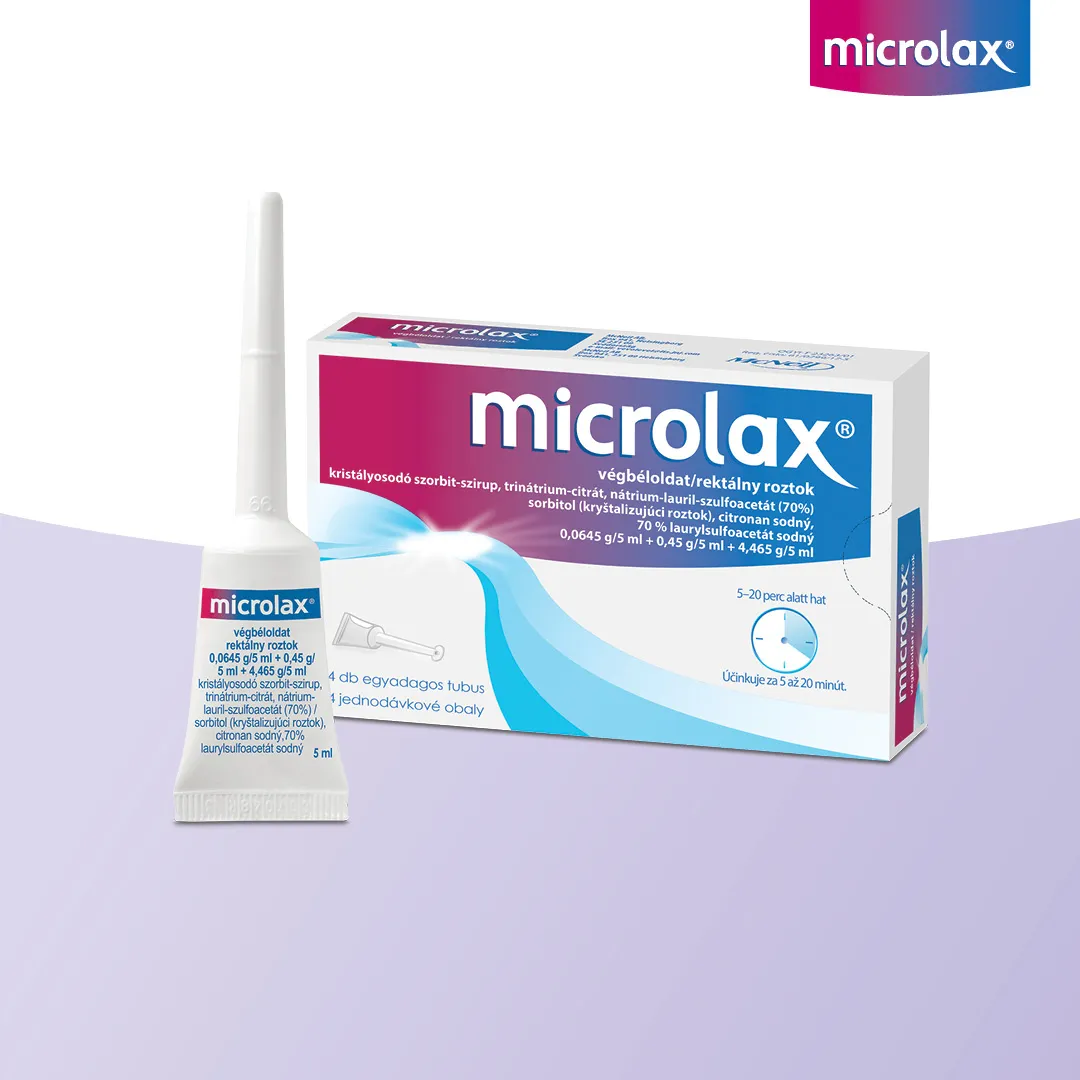 Microlax® rektálny roztok 4×5 ml, rektálny roztok proti zápche
