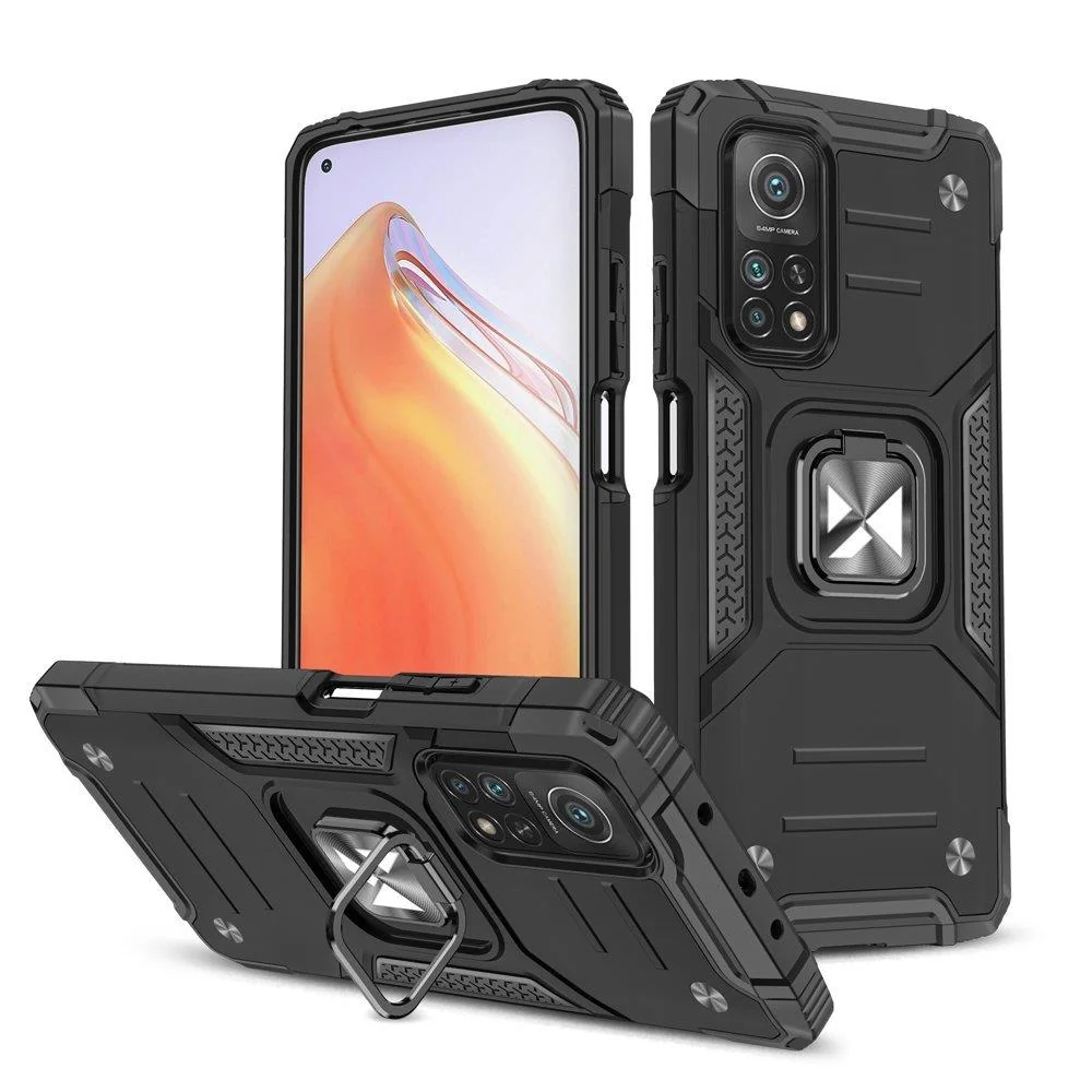 MG Ring Armor plastový kryt na Xiaomi Mi Poco M4 Pro 5G / Redmi Note 11 5G / 11T 5G / 11S 5G čierny