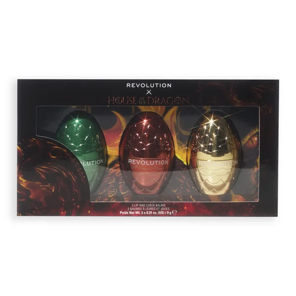 Revolution House of Dragon x Revolution Dragon Egg Lip and Cheek Balm Set