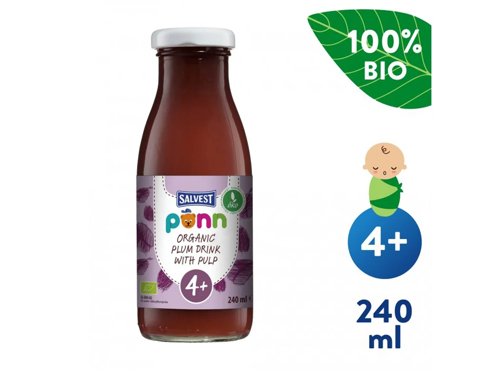 SALVEST Põnn BIO Slivková šťava s dužinou 1×240 ml, ovocný nápoj