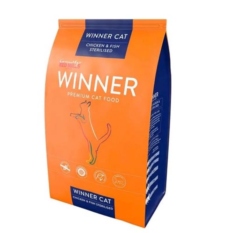 WINNER Cat Adult STERILISED Chicken & Fish 2kg prémiové krmivo pre mačky - kura a ryba