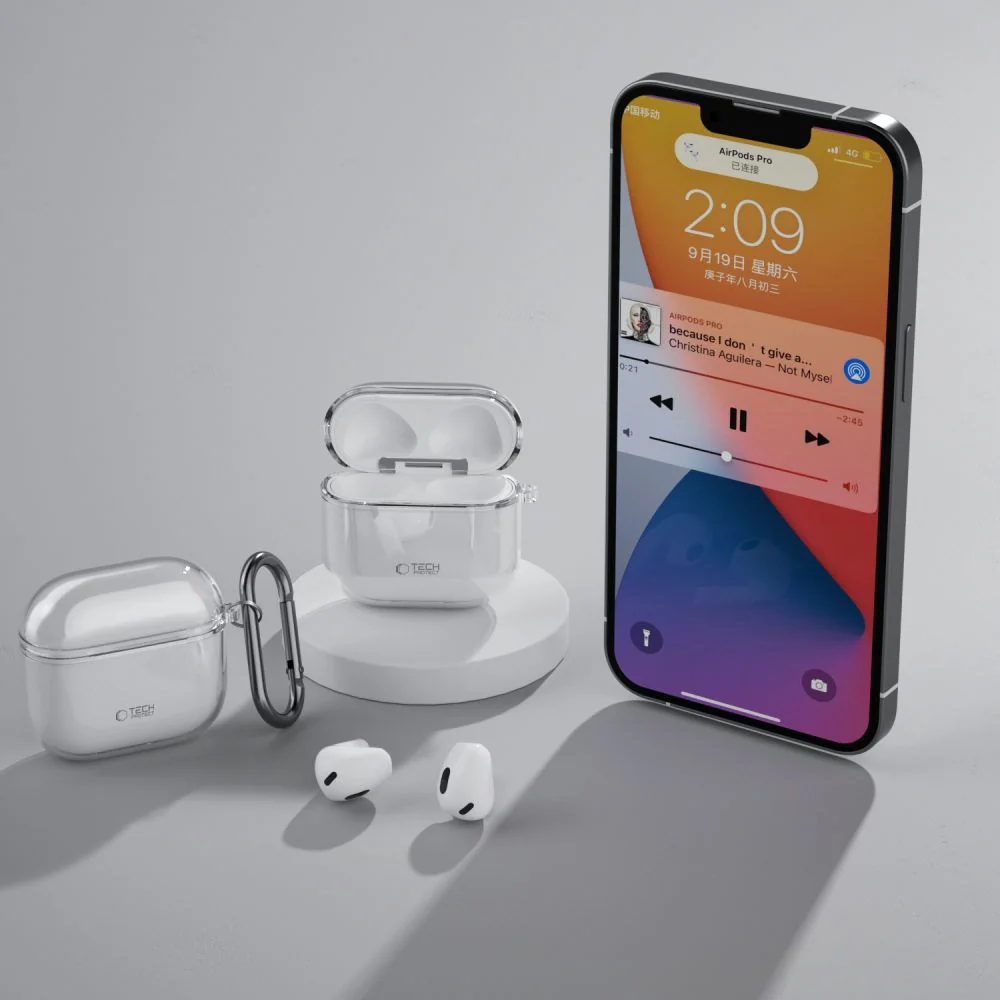 Tech-Protect Flexair puzdro na Apple AirPods Pro 4, priesvitné 