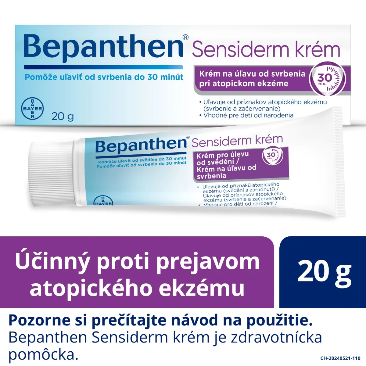 Bepanthen Sensiderm krém 1×20 g, krém