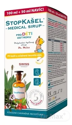 STOPKAŠEĽ Medical sirup OD 1 ROKU 100+50 ml NAVYŠE