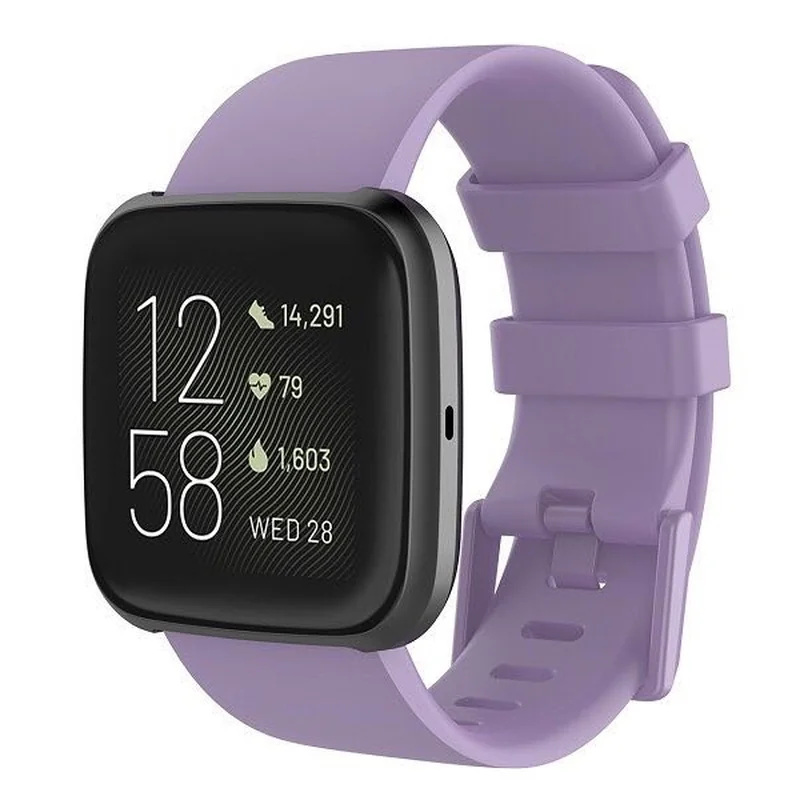 Silicone (Large) remienok na Fitbit Versa / Versa 2Liac purple