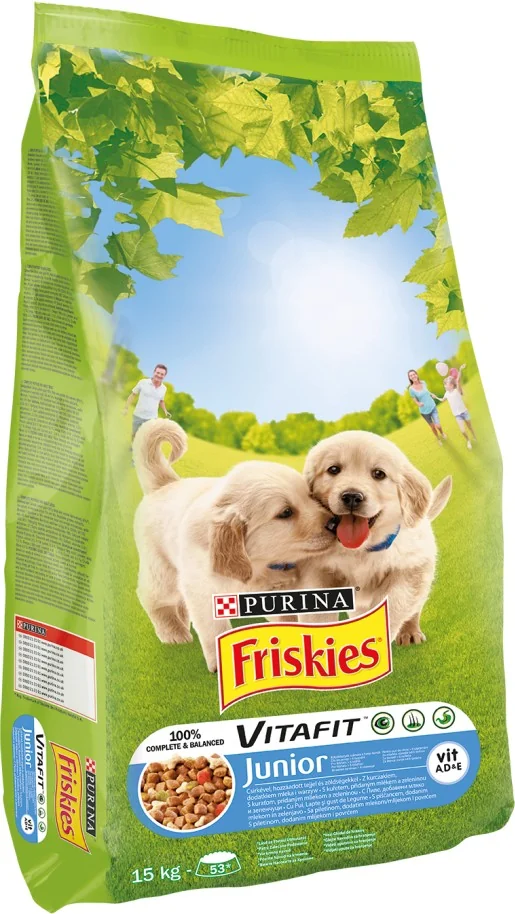 FRISKIES GP 12x500g Junior s kuraťom, mliekom a pridanou zeleninou