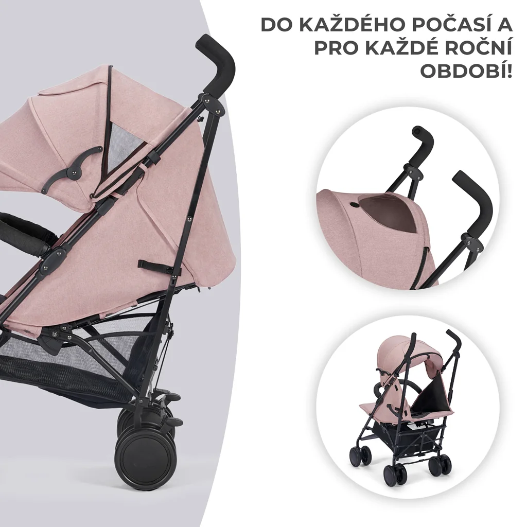 KINDERKRAFT Kočík športový Siesta Pink Princess 1×1 ks, športový kočík